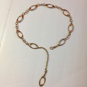 Fossil Gold Tone Metal Chain Belt OS